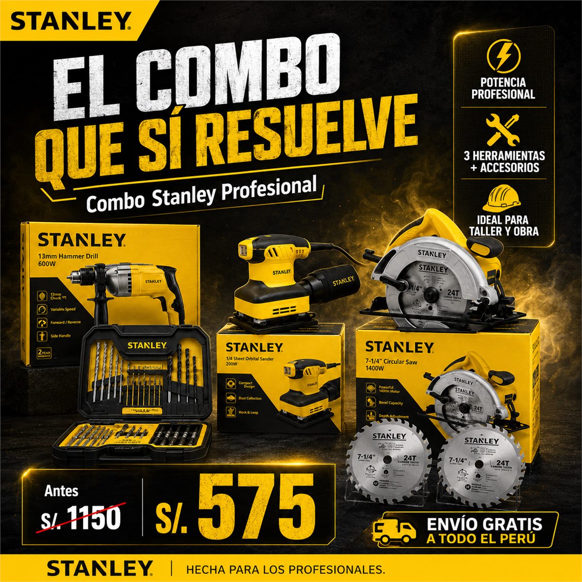 Combo Stanley profesional